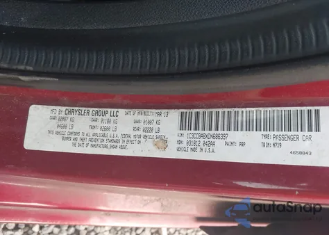 2013 Chrysler 200 Lx z USA, uszkodzony, nr VIN 1C3CCBABXDN686397